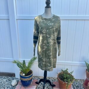 Army Print Green Dress Sz XL